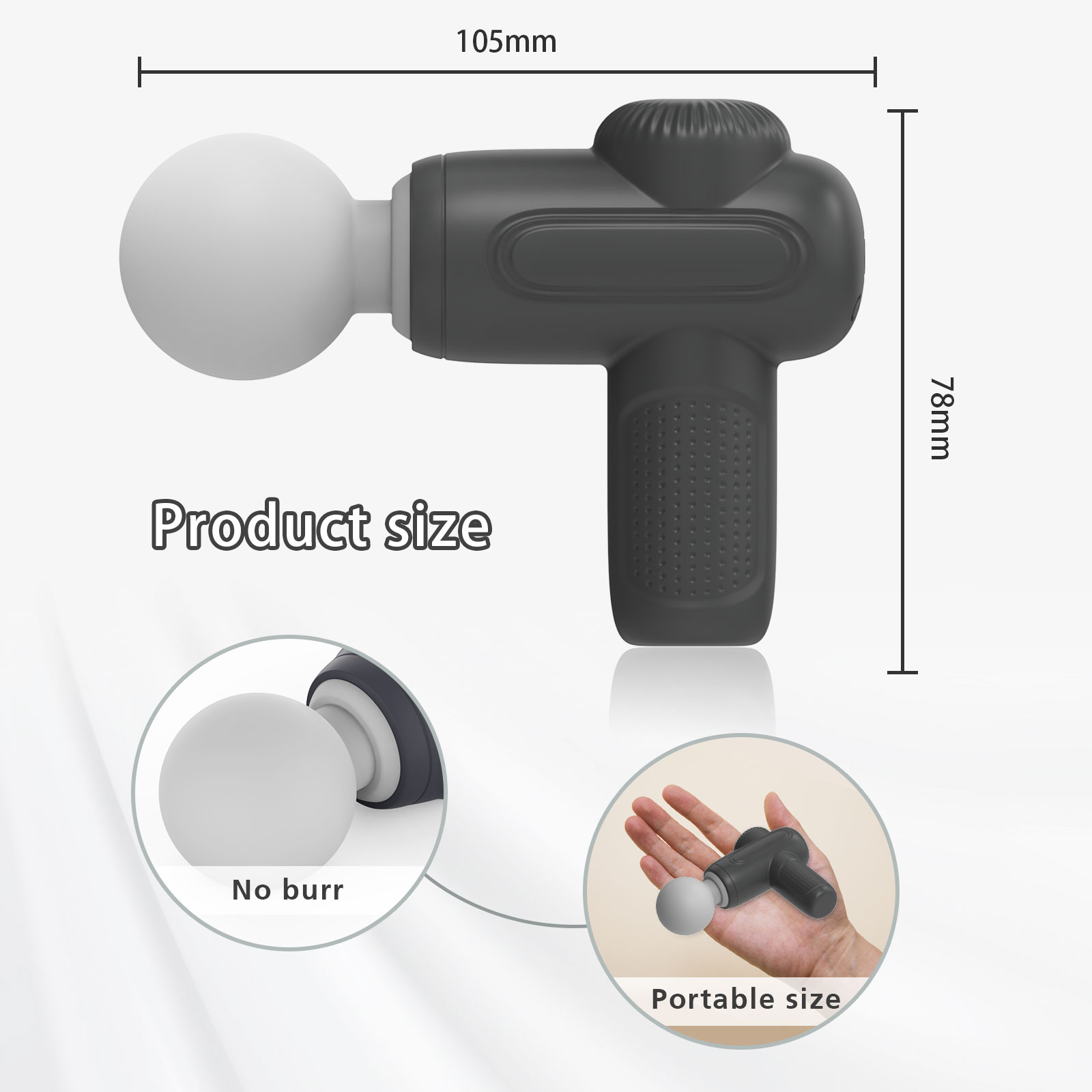 Massage Gun Vibrator Size