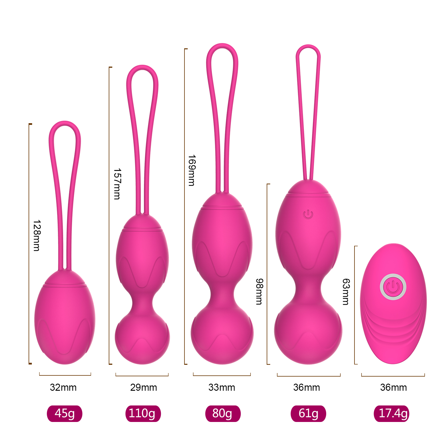Vaginal Balls Size Weight