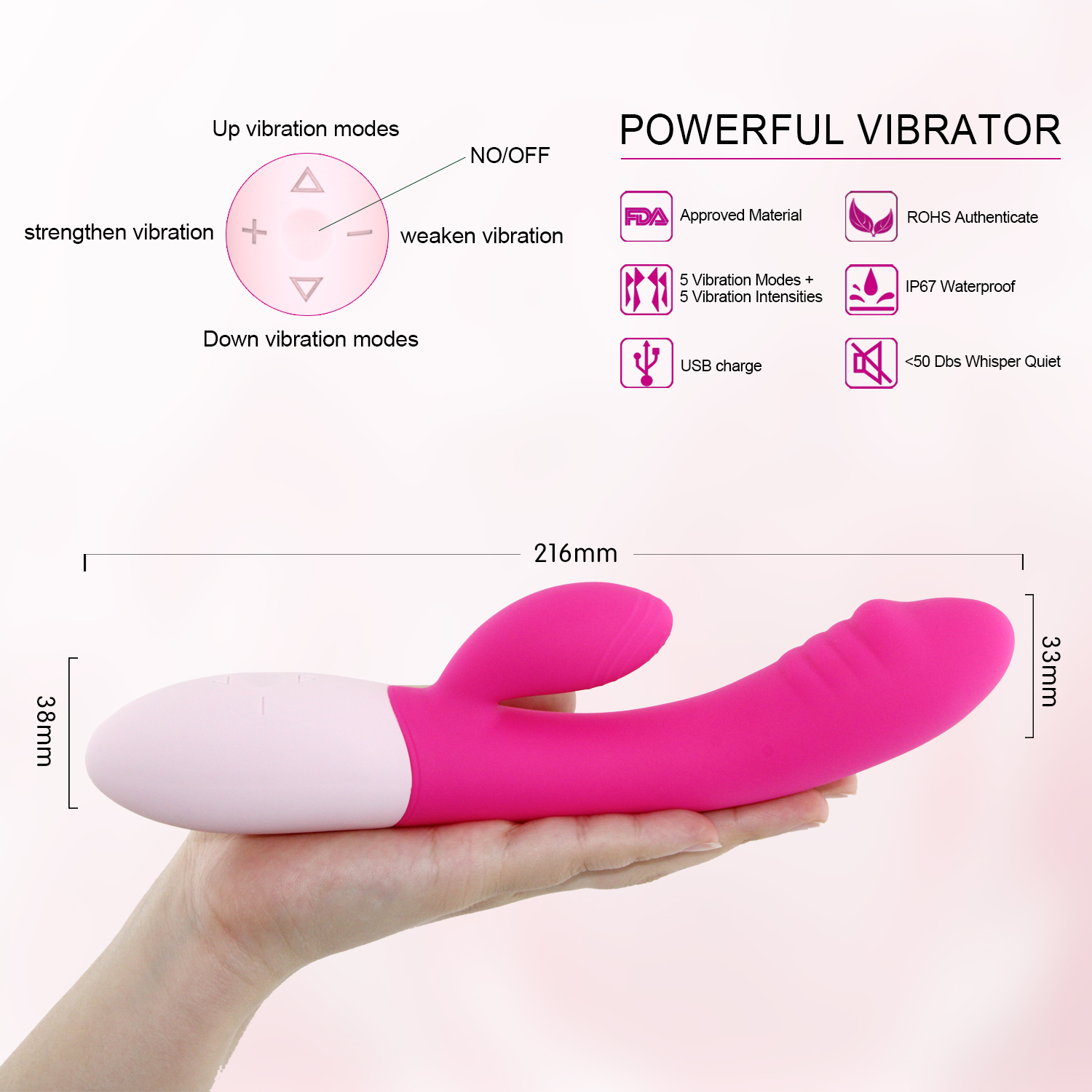 G Spot Dildo Vibrator Size