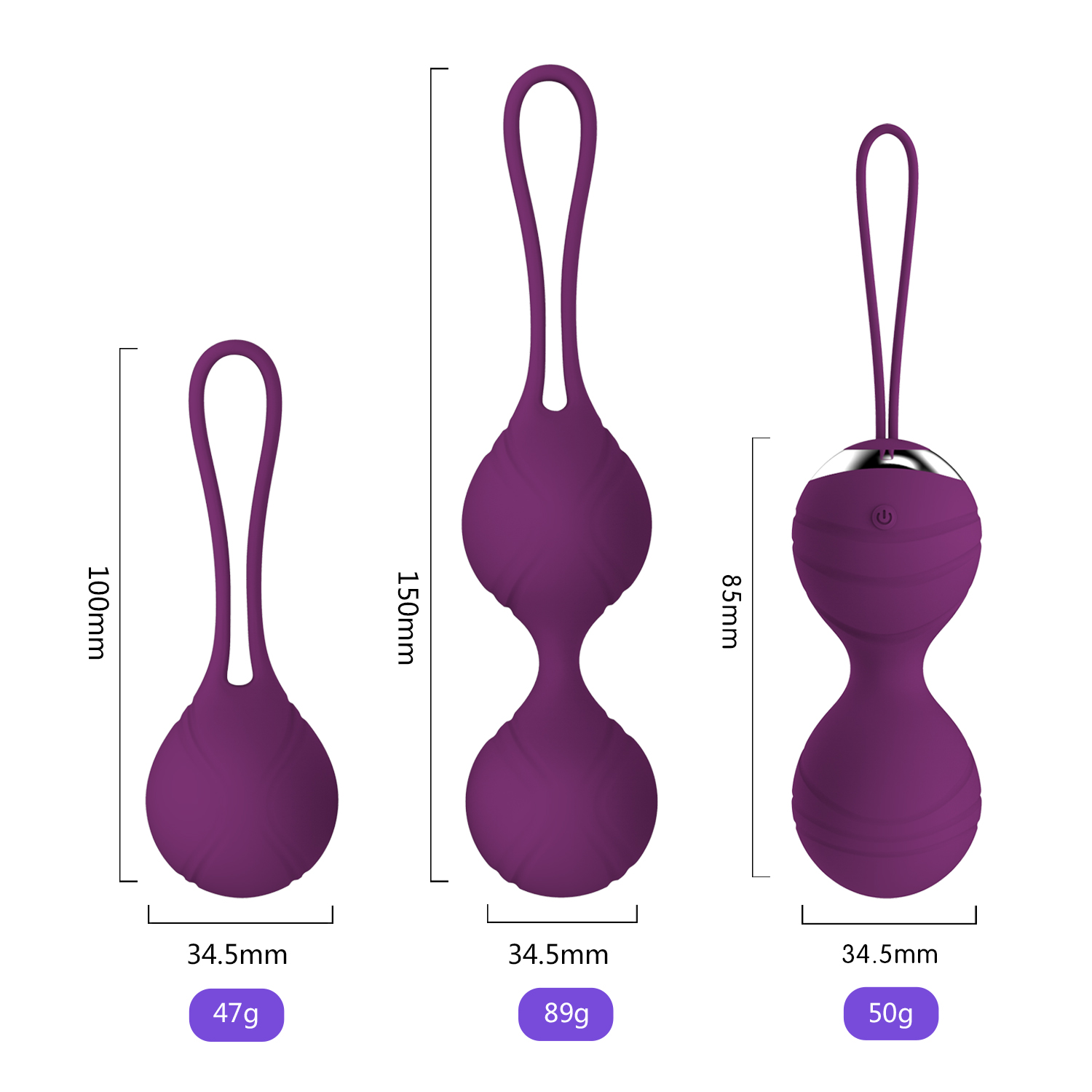 Kegel Ball Exercise Weights Size