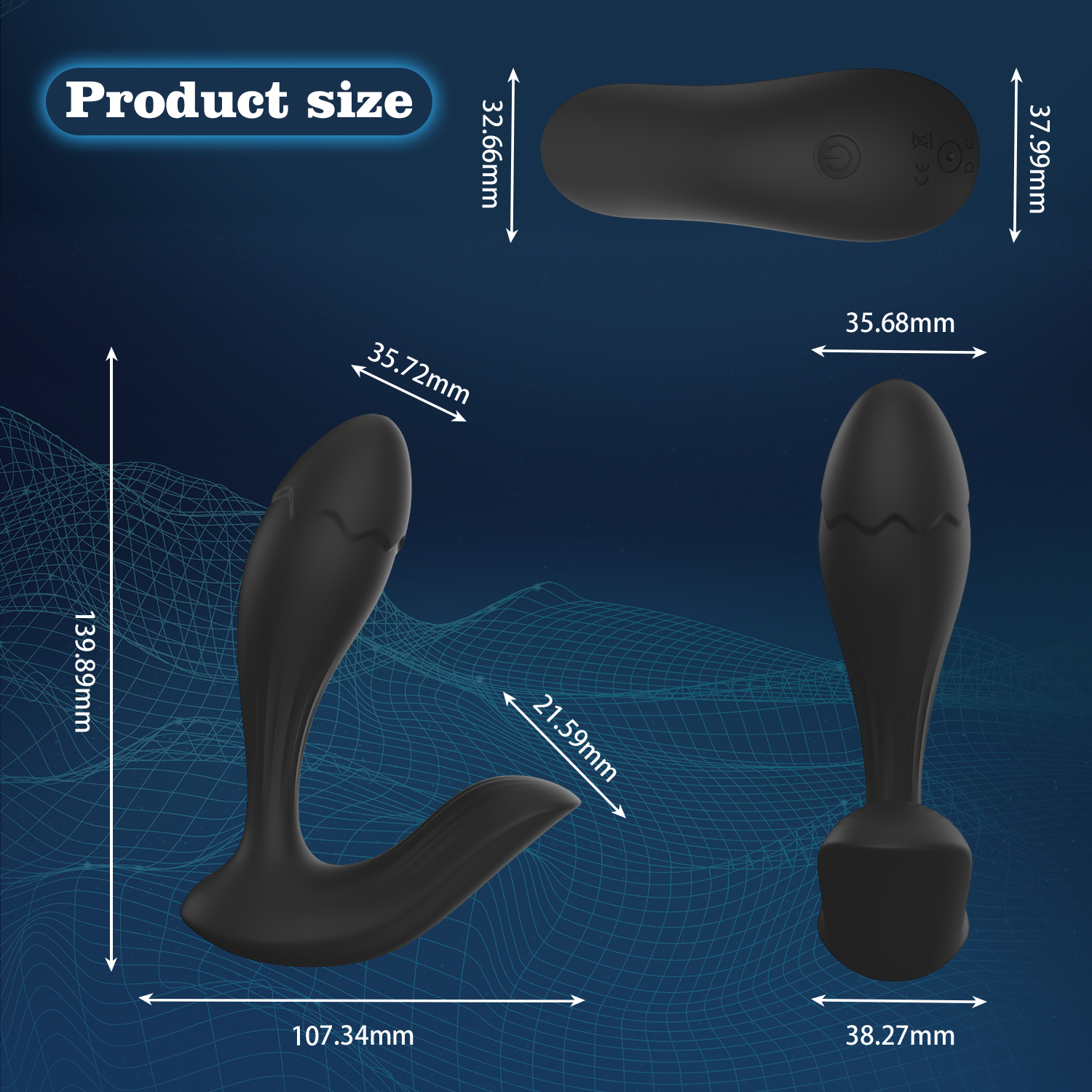 App Controlled Vibrator Size