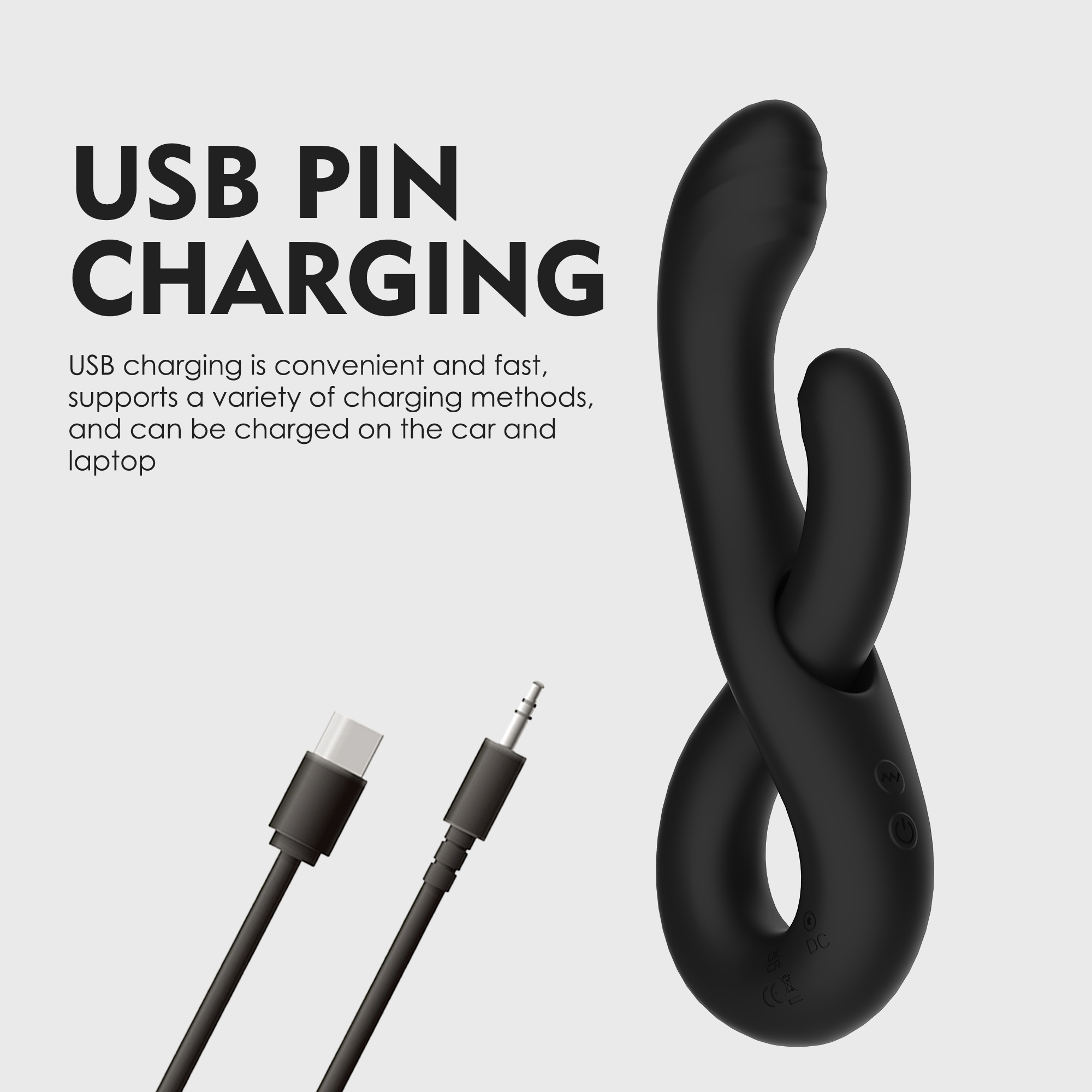 Double Headed Black Vibrator