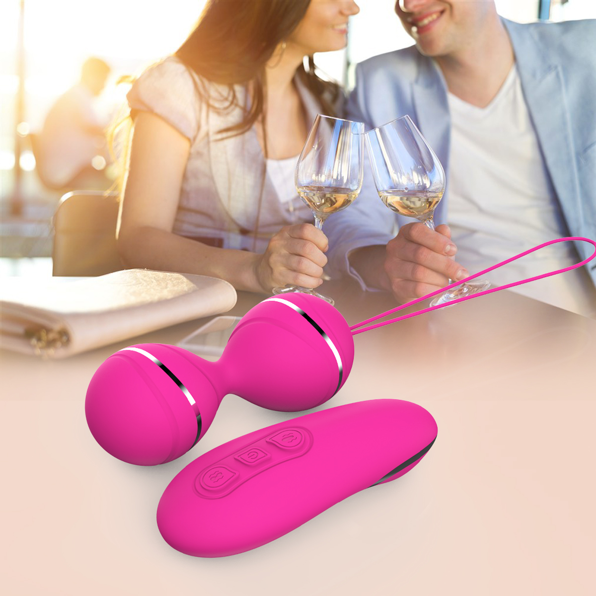 Pink Kegel Balls Exercise Kit