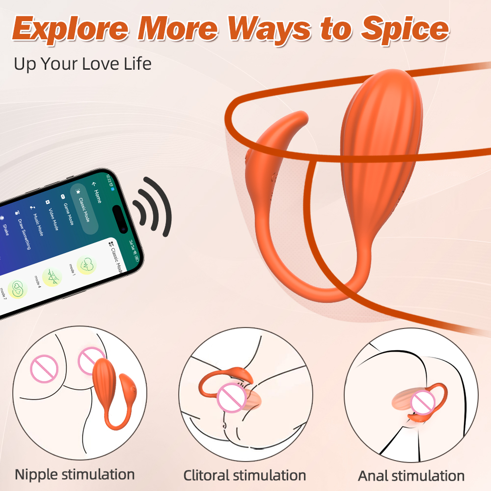  Remote Control Orange Vibrator