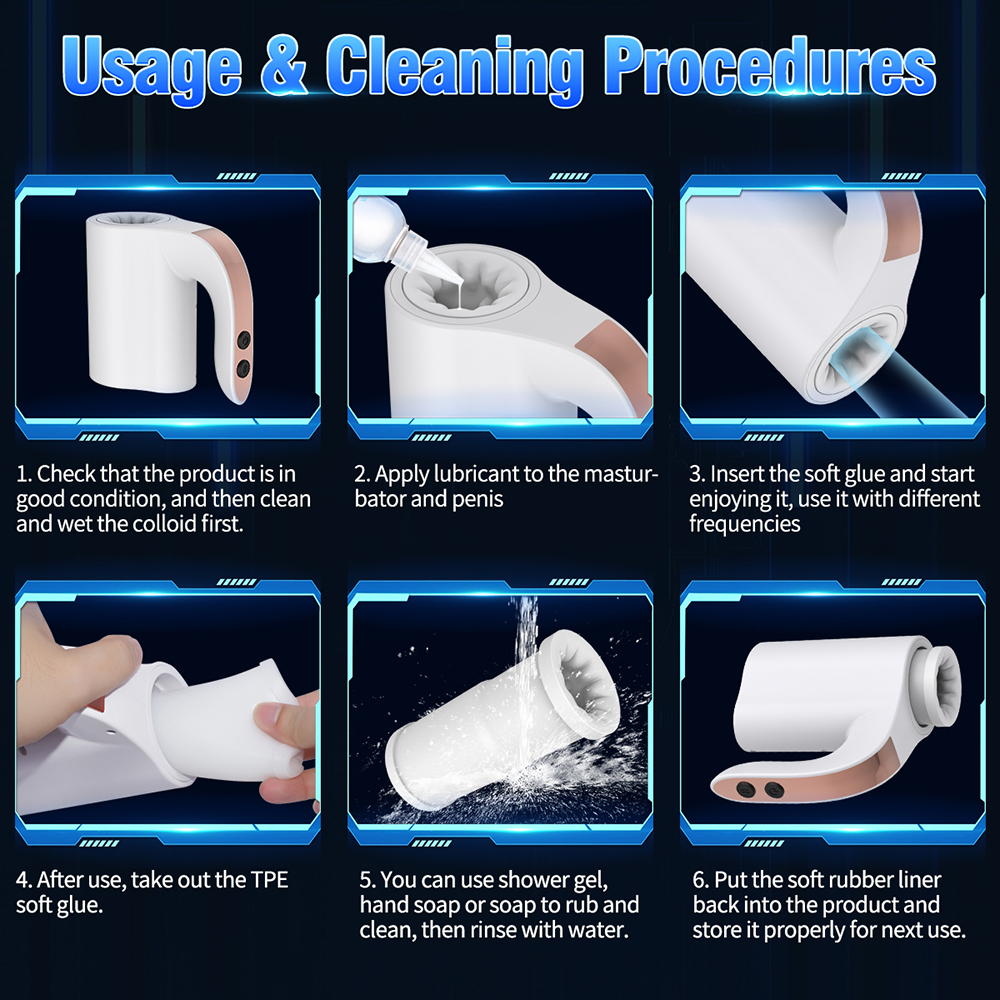 Male Electronical Masturbator Usage and Clean