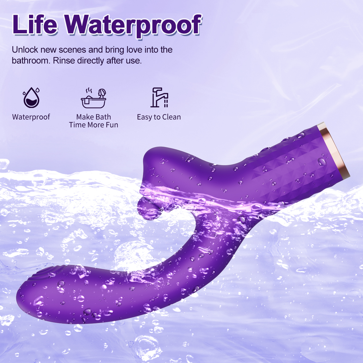 Waterproof Purple G-spot Vibrator