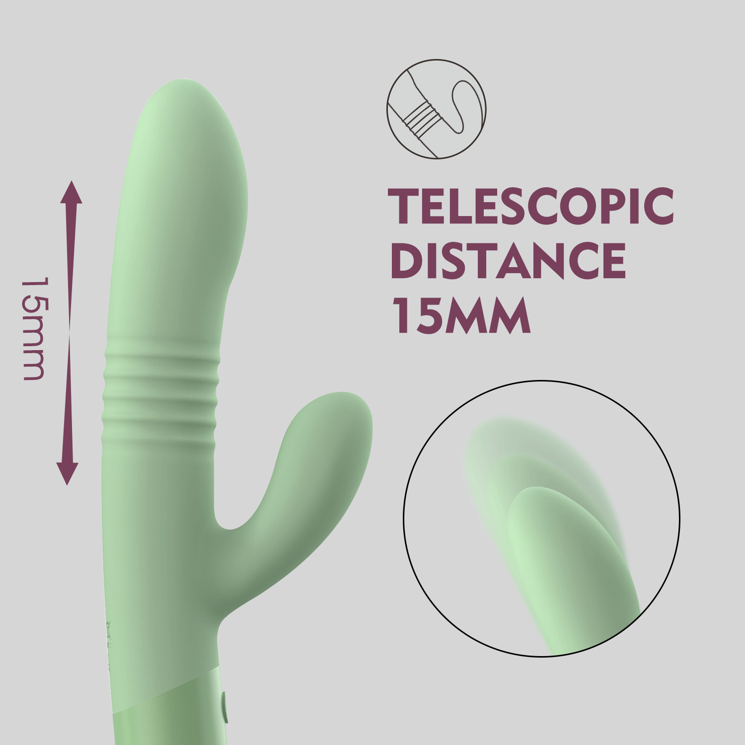 Thrusting Dildo retractable vibrator