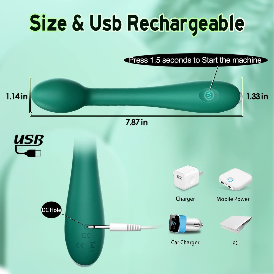 Beginner G-spot Vibrator Size