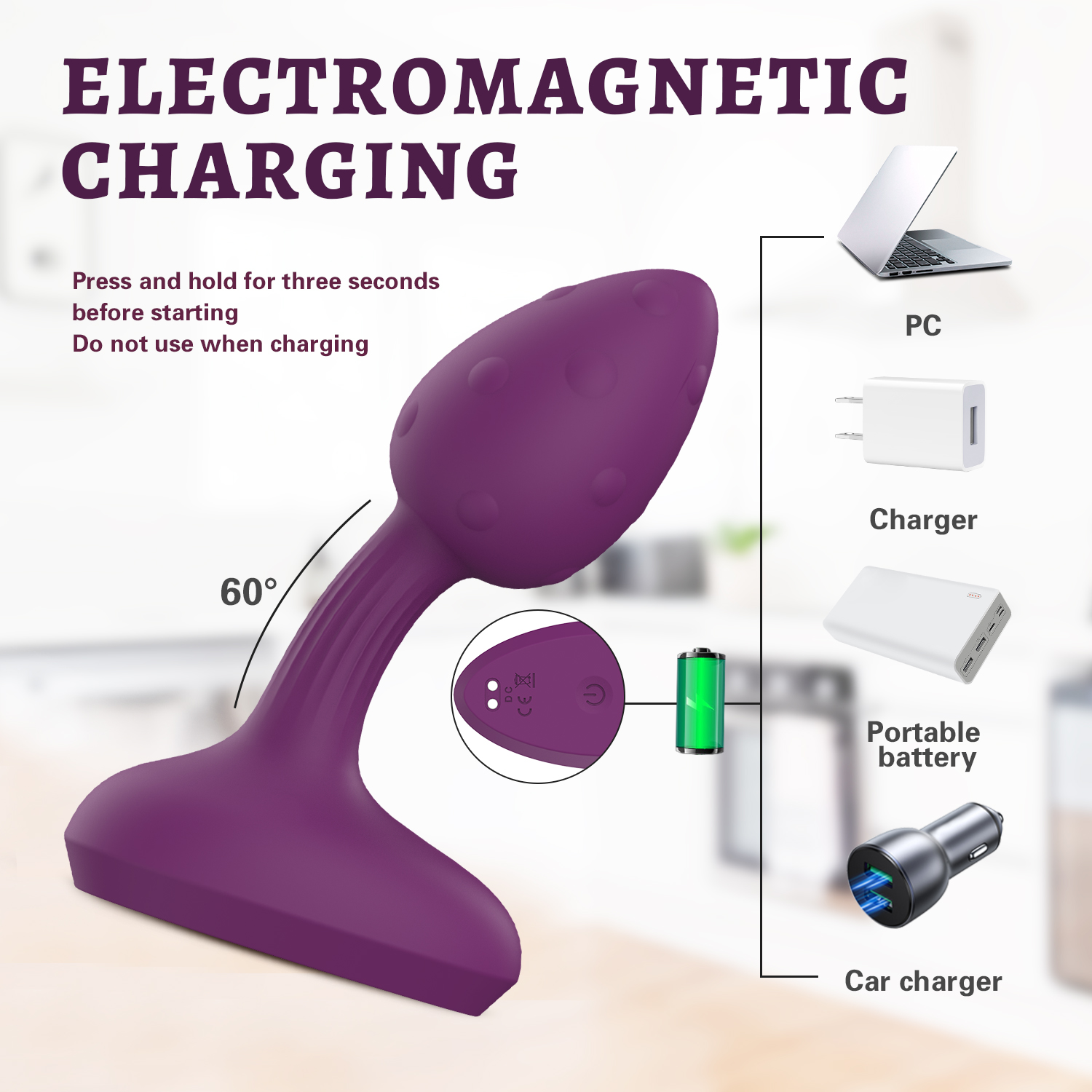 Phone Controlled Vibrator 60 Degree Folding