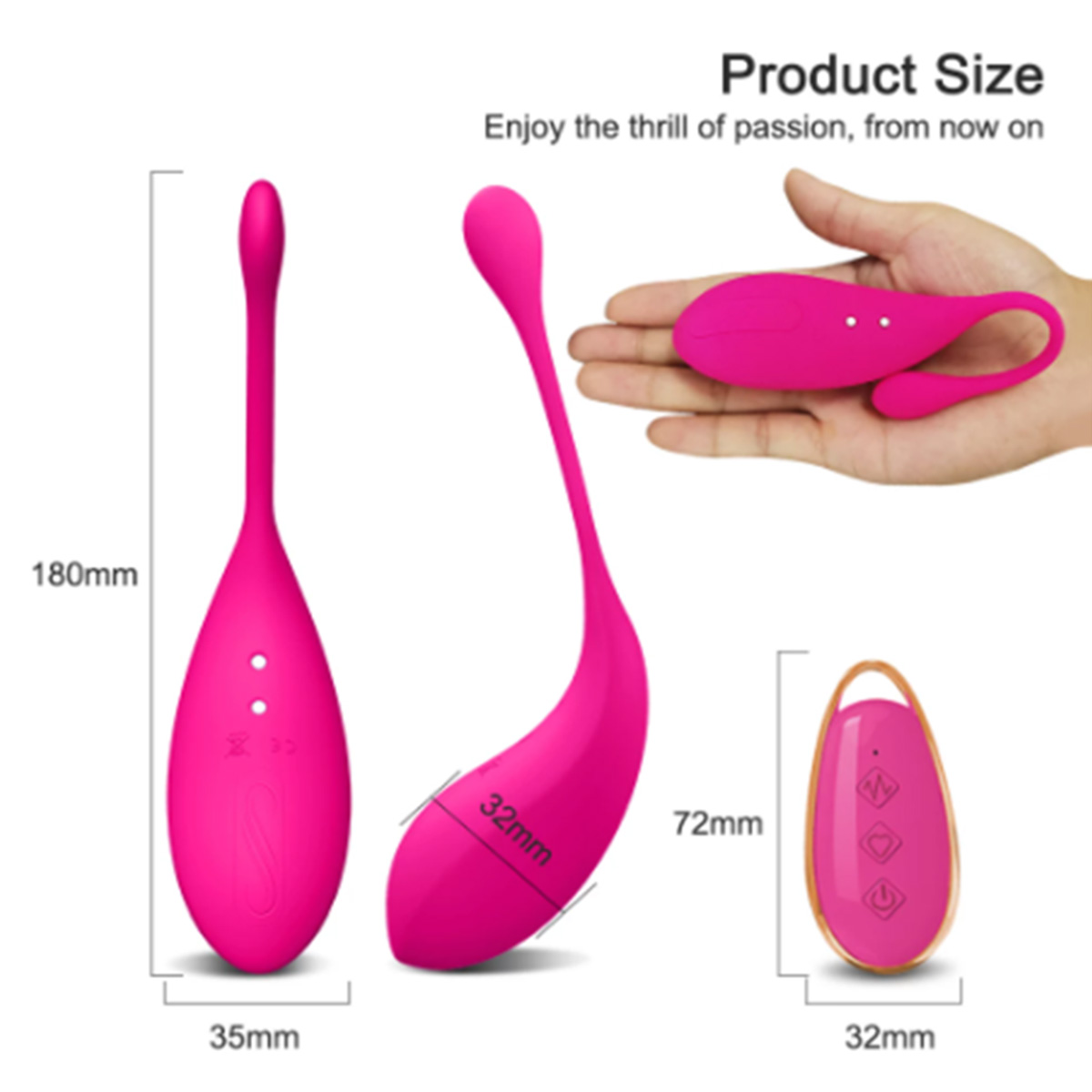Remote Control Small Vibrator Size
