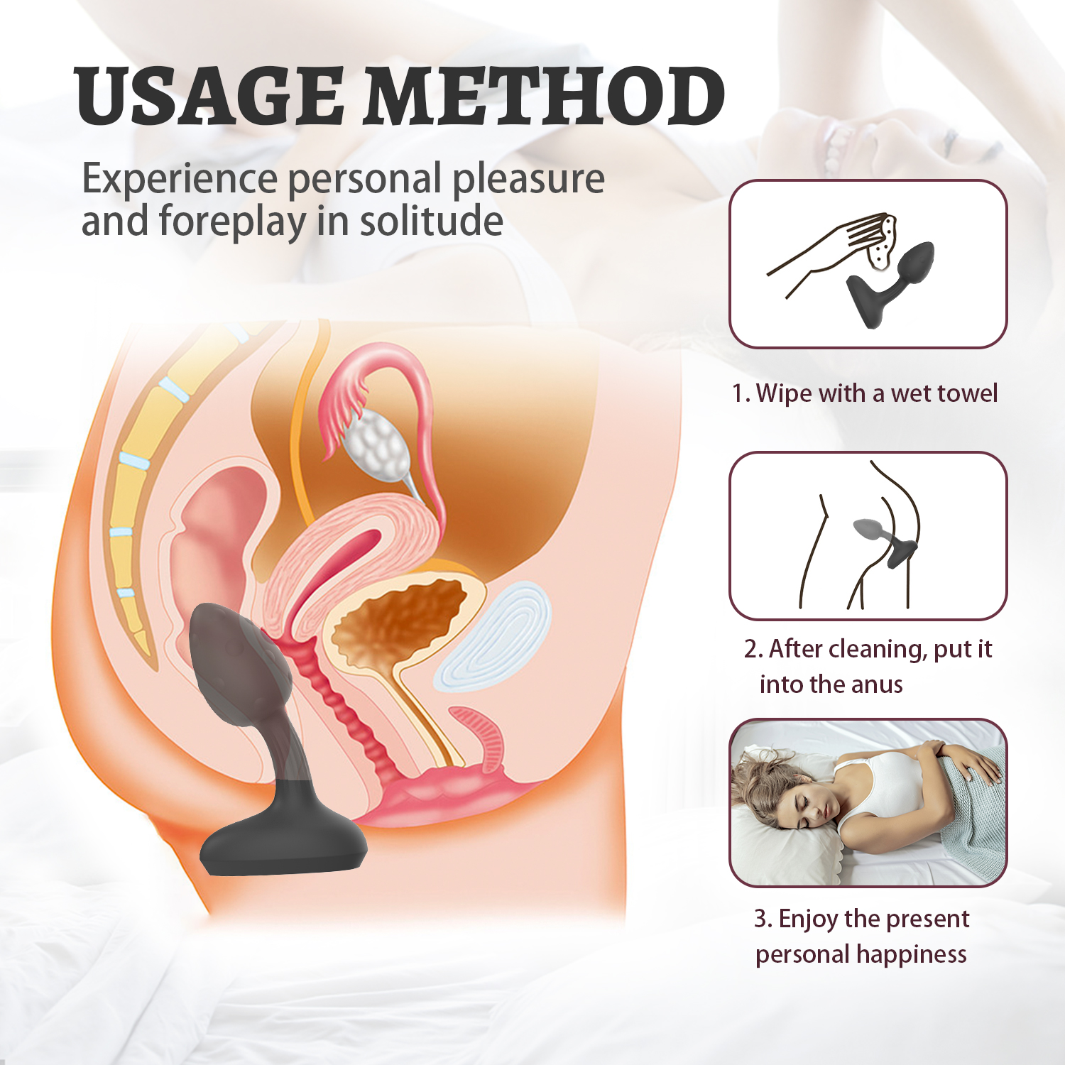 Remote Small Anal Plug Vibrator