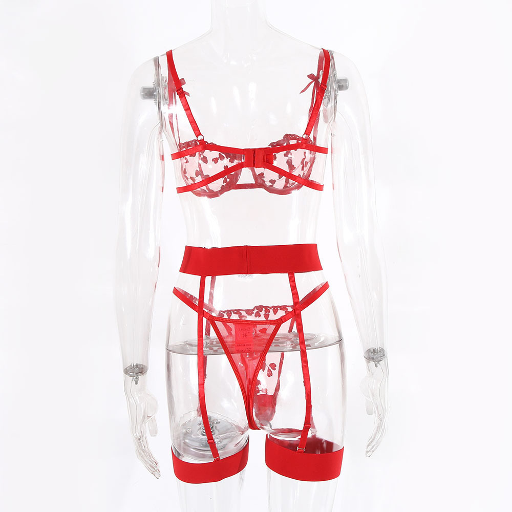 Red Erotic Lingerie Set