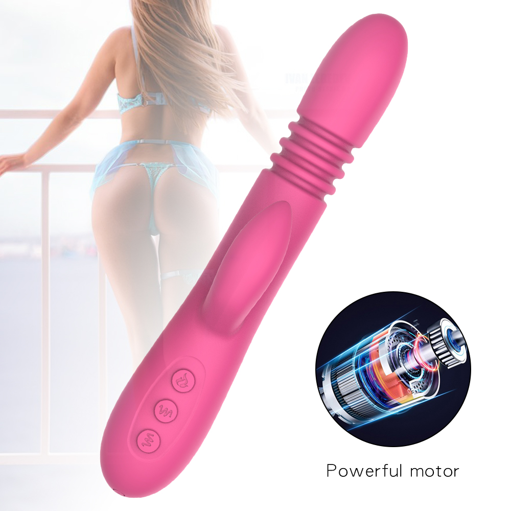 Retractable Vibrator Dildo
