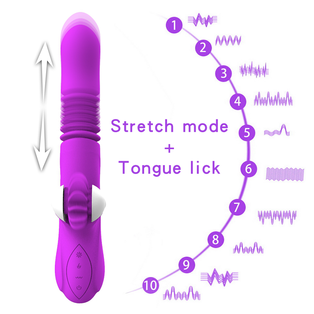 Retractable Dildo Vibrator 10 modes